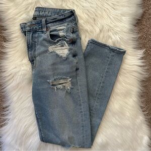 American Eagle Distressed Mom Jeans